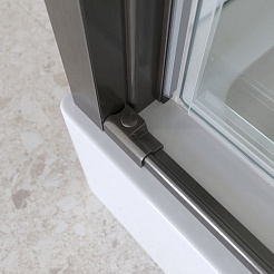 BelBagno Душевой уголок Marino MARINO-2-AH-1-150/80-C-GM 150x80 профиль оружейная сталь текло прозрачное – фотография-6