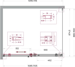 BelBagno Душевой уголок Soft Close-2 SOFT_CLOSE-2-AH-1-110/90-C-GM 110x90 профиль оружейная сталь стекло прозрачное – фотография-12