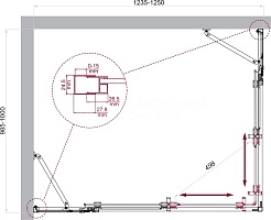 BelBagno Душевой уголок Luce 125/100 LUCE-AH-22-125/100-C-Cr профиль хром стекло прозрачное – фотография-5