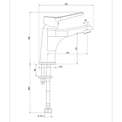 Paini Смеситель для раковины Messina MECR205N35 хром – фотография-3