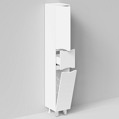 Водолей Шкаф пенал Лайт 30 L с б/к белый – фотография-3