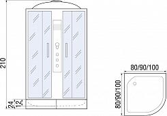 River Душевая кабина DUNAY 90/26 МТ – фотография-17