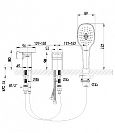 Lemark Смеситель Shift LM4347C на борт ванны – фотография-2