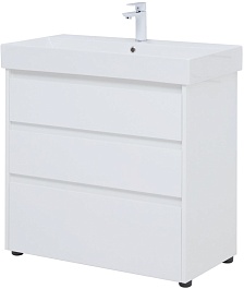 Aquanet Тумба под раковину Nova Lite 85 белая глянцевая – фотография-4