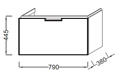 Jacob Delafon Тумба с раковиной "Reve 80" дымчатая, 1 ящик – фотография-5