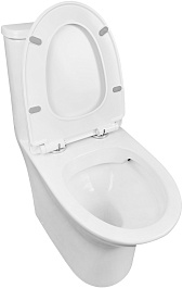 Azario Унитаз-моноблок Sente AZ-8614 безободковый с бачком с сиденьем микролифт белый – фотография-6