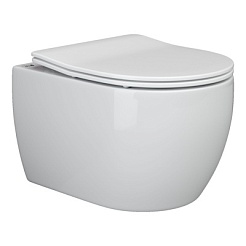 Ceramicanova Подвесной унитаз Play Rimless с шумоизоляционной панелью CN1000 с системой инсталляции Envision кнопка Flat хром – фотография-7