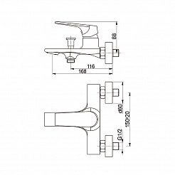 Raiber Смеситель для ванны Comfort R4503 – фотография-2