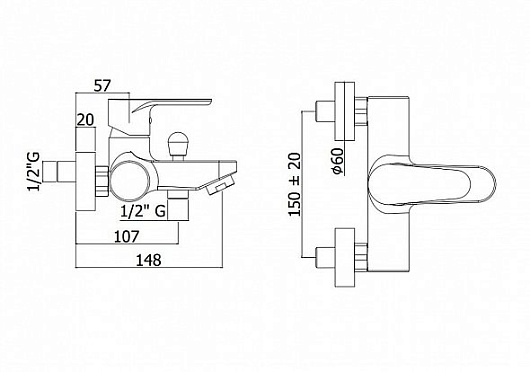Paffoni Смеситель для ванны с душем Green GR022CR – фотография-2