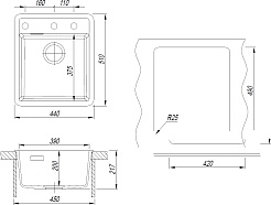 Florentina Мойка кухонная Пьемонт 440 грей – фотография-4