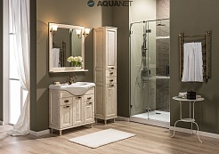 Aquanet Тумба с раковиной Тесса 85 жасмин/золото – фотография-9