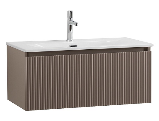 BelBagno Тумба с раковиной Uno 80 с 1 ящиком подвесная Бежевый матовый с раковиной BB-8099-3-80 – фото-1