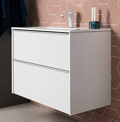 Aquanet Мебель для ванной Вита 80 Flat подвесная белая матовая – фотография-9