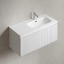 Sancos Тумба с раковиной Snob R 1.0 100 R bianco раковина Element 101 чаша справа CN7003R – фотография-2