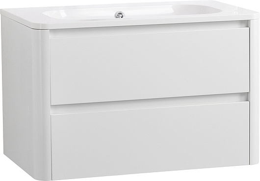 Cezares Тумба с раковиной без отверстия под смеситель Relax 80 подвесная bianco lucido – фотография-2