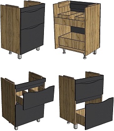 Corozo Мебель для ванной Лиана 60 дуб/графит – фотография-6