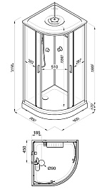 Triton Душевая кабина Прайм-Сатин-Вельвет М3 90/90А Щ0000076118 – фотография-8