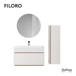 Jorno Тумба под раковину Filoro 90 подвесная белый – фотография-7