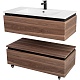 Cezares Тумба с раковиной Slider 100 с 2 ящиками орех дымчатый – фотография-32