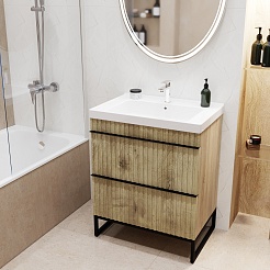 Mixline Тумба с раковиной Окленд 70 дуб мелфорд – фотография-5