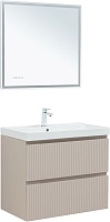 Aquanet Мебель для ванной Джейн (Flat) 80 Flash подвесная бежевая матовая