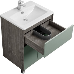 Акватон Тумба под раковину Форест 60 дуб рошелье/сумеречный голубой – фотография-4