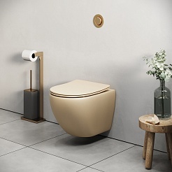 Grossman Унитаз подвесной Color GR-4455BEMS бежевый матовый – фотография-8