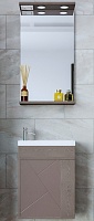 Бриклаер Мебель для ванной Кристалл 40 софт графит/ясень анкор темный