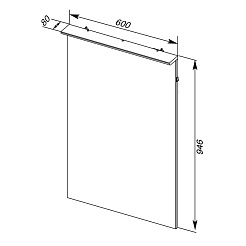 Aquanet Зеркало "Грейс 60" дуб кантенбери – фотография-3