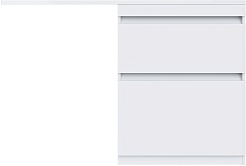 Vivon Тумба под раковину под стиральную машину Donna 130 напольная белый глянец эмаль – фотография-2