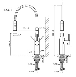 Sancos Смеситель для кухни Pride SC4011BNG нержавеющая сталь – фотография-7