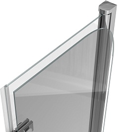 Teymi Шторка на ванну Anni 100x140 профиль хром стекло прозрачное – фотография-4