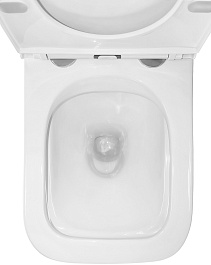 Azario Унитаз-компакт Quadro AZ-2175 безободковый с бачком с сиденьем микролифт белый – фотография-12