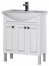 Aquanet Мебель для ванной "Честер 75" белый/серебро – фотография-6