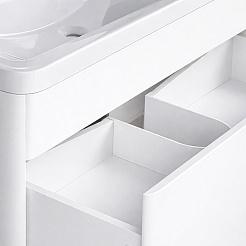 Vivon Тумба под раковину Atwood 80 напольная белая матовая – фотография-11