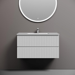 Sancos Тумба с раковиной Snob T 90 bianco раковина Element 91 CN7002 – фотография-2