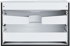 Vivon Тумба под раковину Ostin 80 подвесная черная матовая – фотография-4