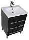 Aquanet Тумба с раковиной Верона 58 напольная, ящики, черная – картинка-15