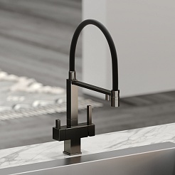 Sancos Смеситель для кухни Moro SC4006GG вороненая сталь – фотография-7