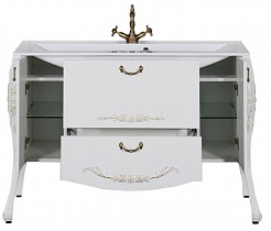 Aquanet Комплект Мебели "Виктория 120" белый/золото – фотография-4