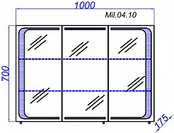 Aqwella Зеркальный шкаф Милан 100 – фотография-5