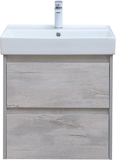 Aquanet Мебель для ванной Nova Lite 60 подвесная дуб белый – фотография-4