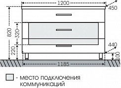 СанТа Мебель для ванной Виктория 120 NEW напольная – фотография-6