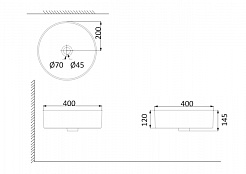 Creo Ceramique Раковина PU3100 (HDA051) 40 см – фотография-2