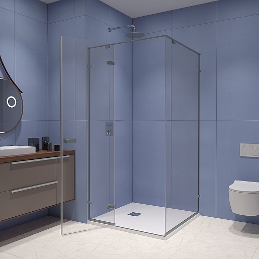RGW Душевой уголок Stilvoll SV-030Gr 100x100 профиль серый стекло прозрачное – картинка-3