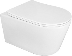 Azario Унитаз подвесной Ollin AZ-0513R безободковый белый – фотография-1