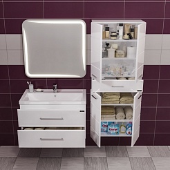 СанТа Мебель для ванной Омега 80 Фостер подвесная – фотография-4