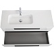 Cezares Тумба с раковиной Eco Cer-N 120 L bianco lucido CZR-8095-120-L ручки чёрные – фотография-18