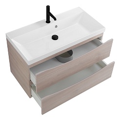 BelBagno Тумба с раковиной Marino 80 подвесная Rovere Grigio – фотография-5