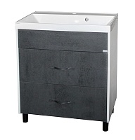 Mixline Тумба с раковиной Сура 60 графит/белая